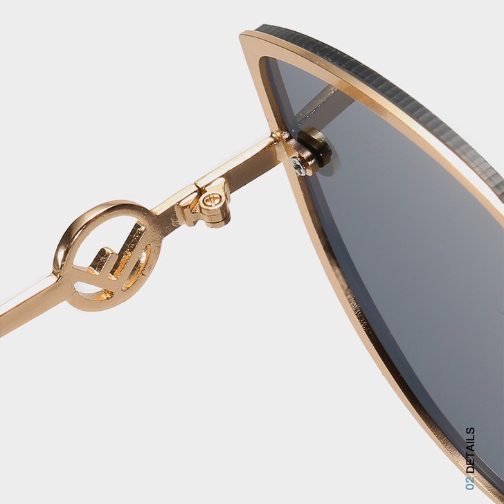 Kính mát mắt mèo gọng kim loại cho nam nữ