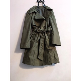Trench coat 4 nút cổ kép cột dây