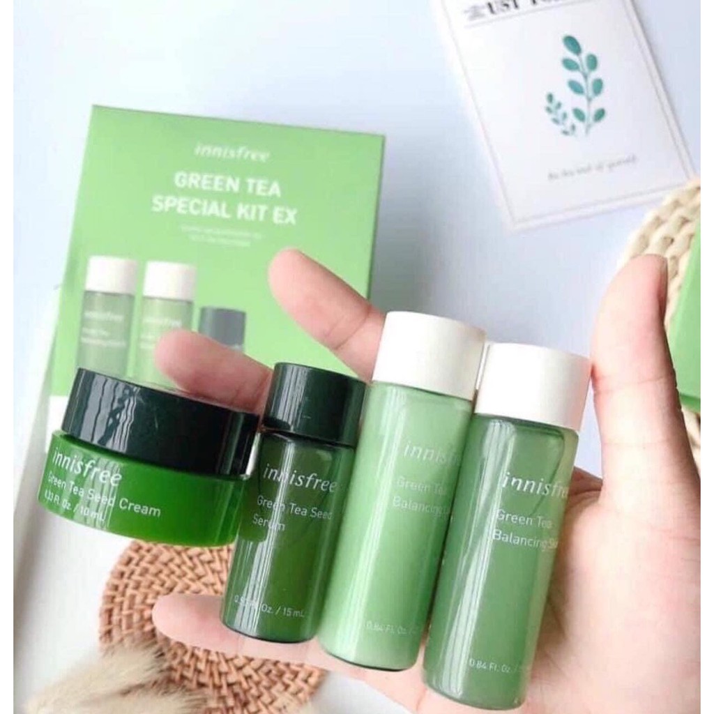 Bộ Dưỡng Da Trà Xanh Innisfree Green Tea Special Kit 4 Item (Mẫu mới)