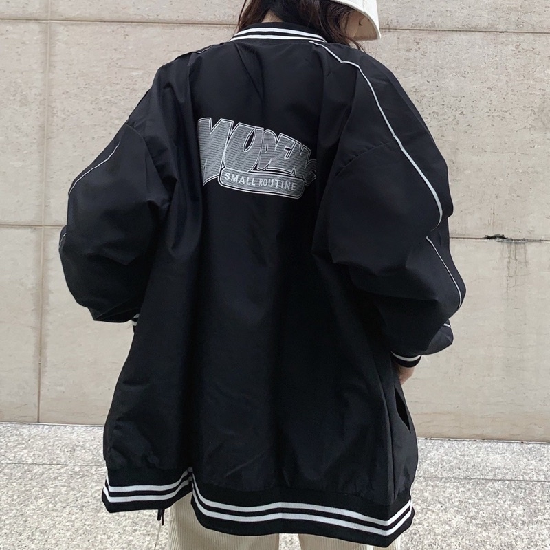 [ẢNH THẬT + VIDEO] Áo Khoác Bomber Dù 2 Lớp Phản Quang MU Form Rộng Nam Nữ Unisex