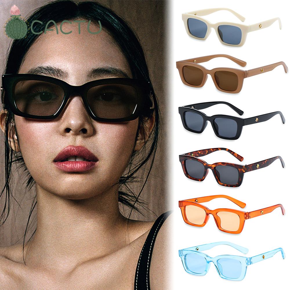 Kính Mát Hình Chữ Nhật Chống Tia UV400 Phong Cách Cổ Điển Thời Trang Cho Nữ