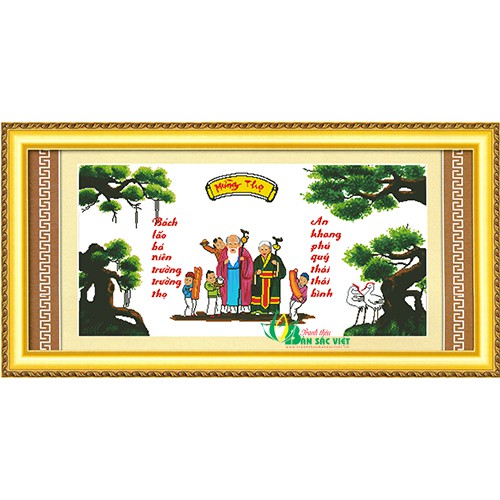 Tranh thêu chúc thọ Ông Bà NV008