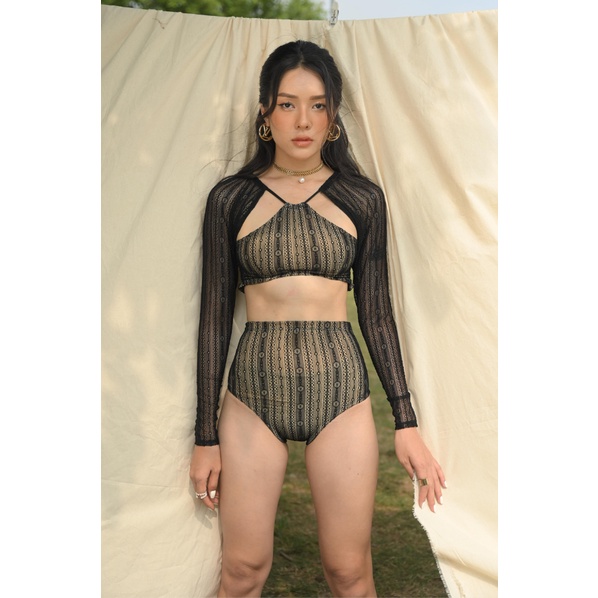 Bộ đồ bơi Chillgals bikini ren dài tay sexy BIKINI-002