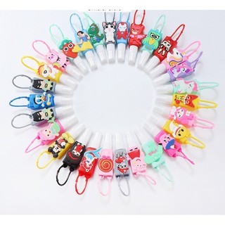Chai phun sương 30ml kèm vỏ treo silicon hoạt hình cute đựng nước rửa tay
