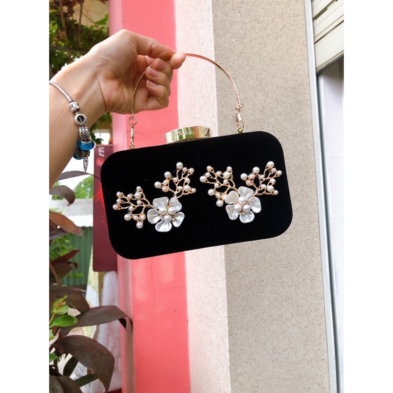 Cốp nhung đi tiệc (vừa đt) kèm dây đeo | BigBuy360 - bigbuy360.vn