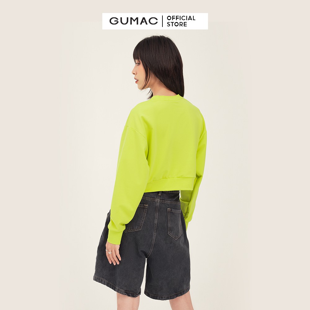 Áo thun croptop nữ tay dài GUMAC đủ màu, phong cách cá tính, ATB313 | BigBuy360 - bigbuy360.vn