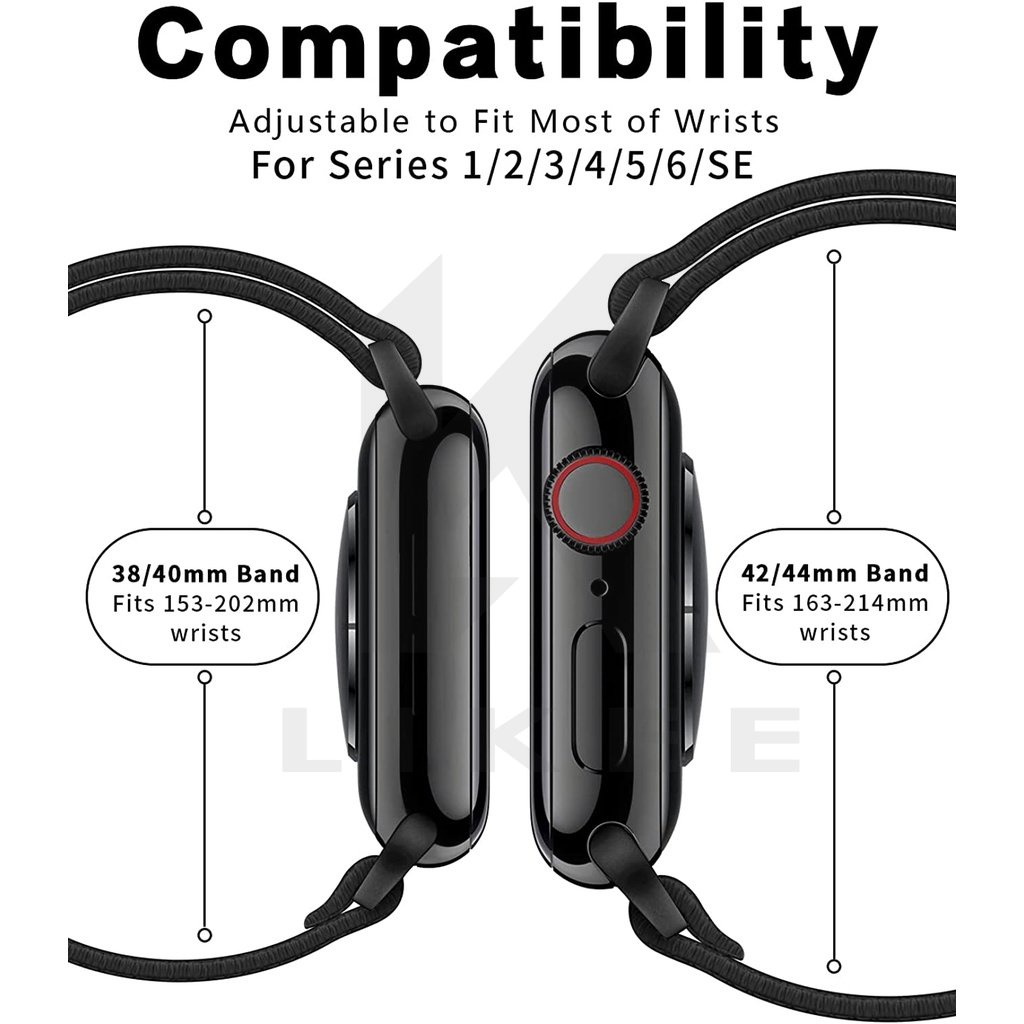 Dây Nylon Co Giãn 41m 45mm 44mm 40mm 38mm 42mm Chuyên Dụng Dành Cho Đồng Hồ Thông Minh Apple IWatch Series 3 4 5 6 Se 7 8