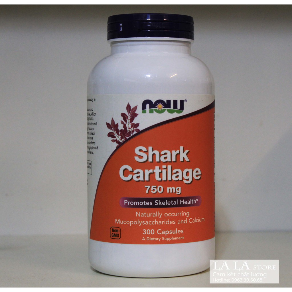 Viên Uống Sụn Vi Cá Mập Now Shark Cartilage 750mg 300 Viên