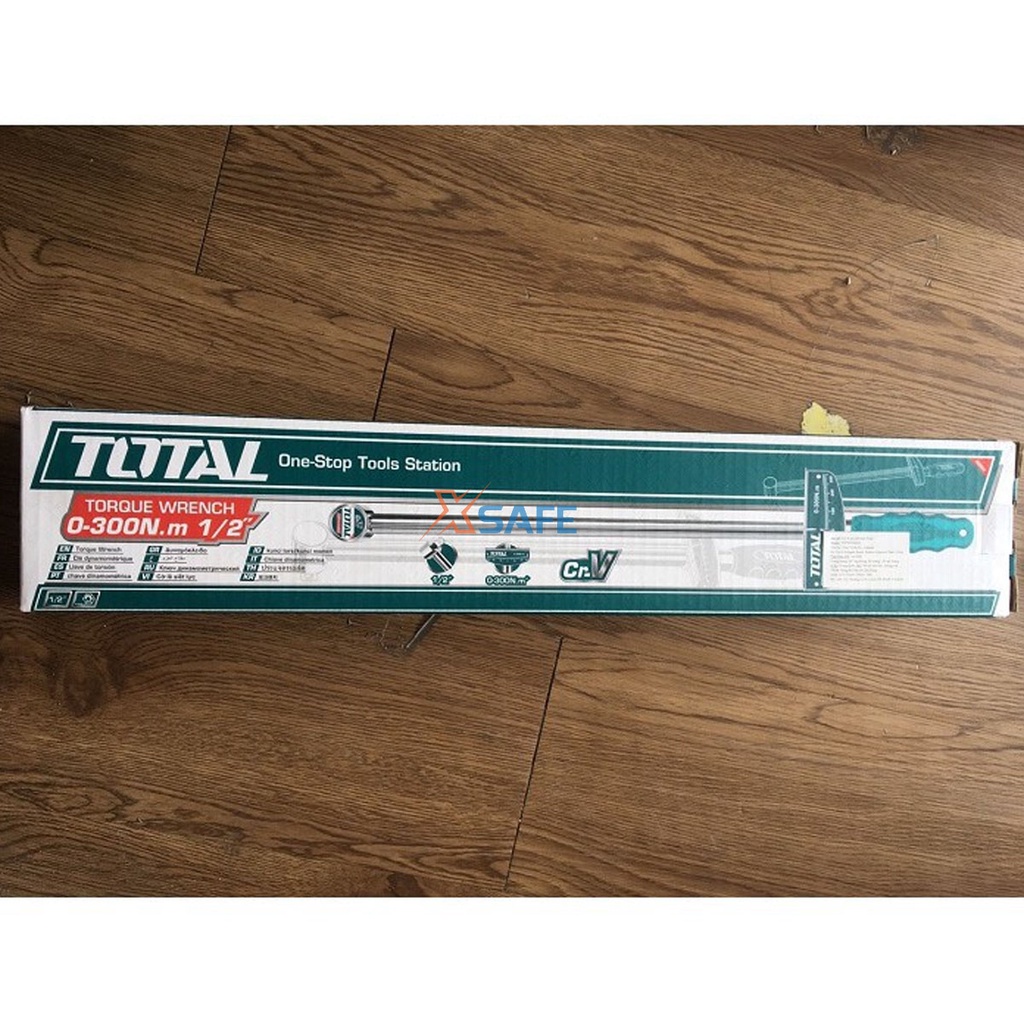 Cần siết lực TOTAL THPTW300N2 gọn nhẹ, chất liệu thép CR-V, chịu nhiệt, mạ crôm, mô-men xoắn 0-300N.m - chính hãng