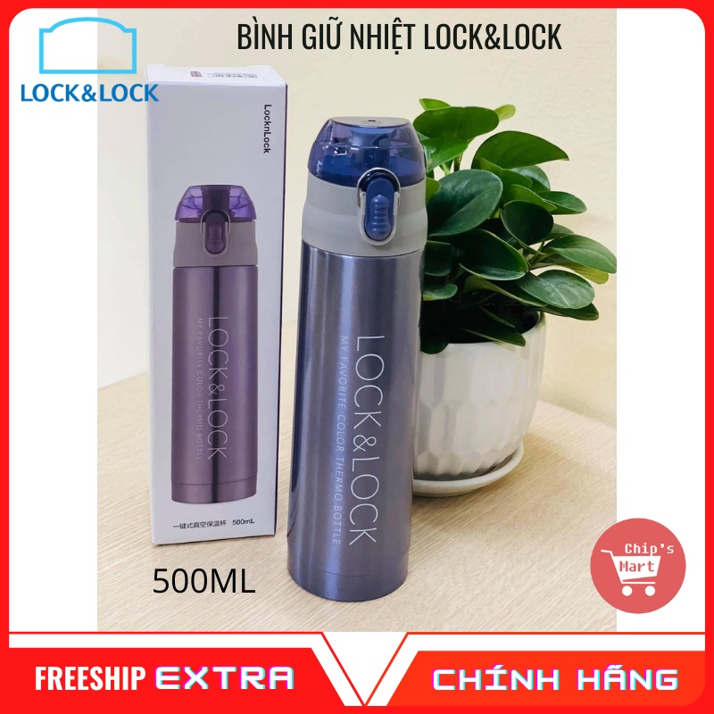 Bình giữ nhiệt Lock&lock Vacuum Bottle 500ml LHC6800FU – Giữ nhiêt cực đỉnh cả nóng và lạnh - Hàng chính hãng