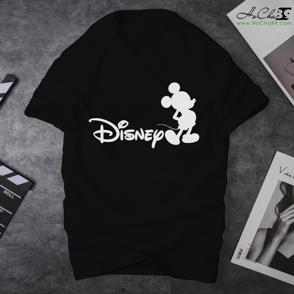 Áo thun DISNEY MICKEY Cao Cấp - Màu ĐEN | Vải Cotton 4c Siêu Mềm Mịn