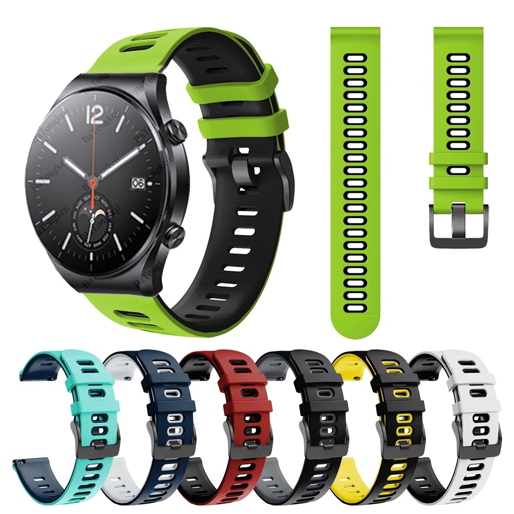 Dây Đeo Silicone Hai Màu Cho Đồng Hồ Thông Minh Xiaomi Watch S1