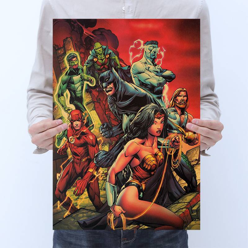 Áp Phích Trang Trí Nội Thất Hình Justice League Ii 50.5x35cm