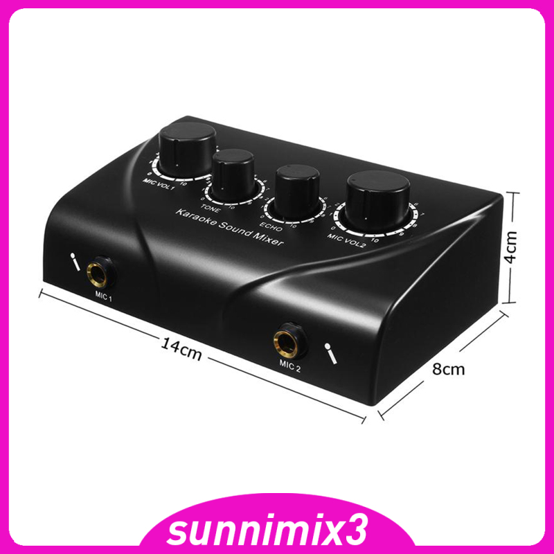 [Kayla Computing Shop]Mini Audio Sound Mixer for Amplifier Home Theater Karaoke Home Entertainment