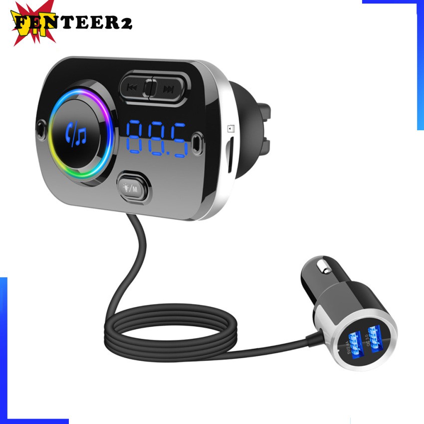 Củ Sạc Trên Ô Tô Bluetooth Không Dây Tích Hợp 2 Đầu Sạc Usb
