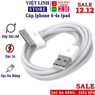 Dây cáp sạc 4/4s 1-2-3-4 - sạc nhanh ko nóng máy (loại tốt), dùng siêu bền