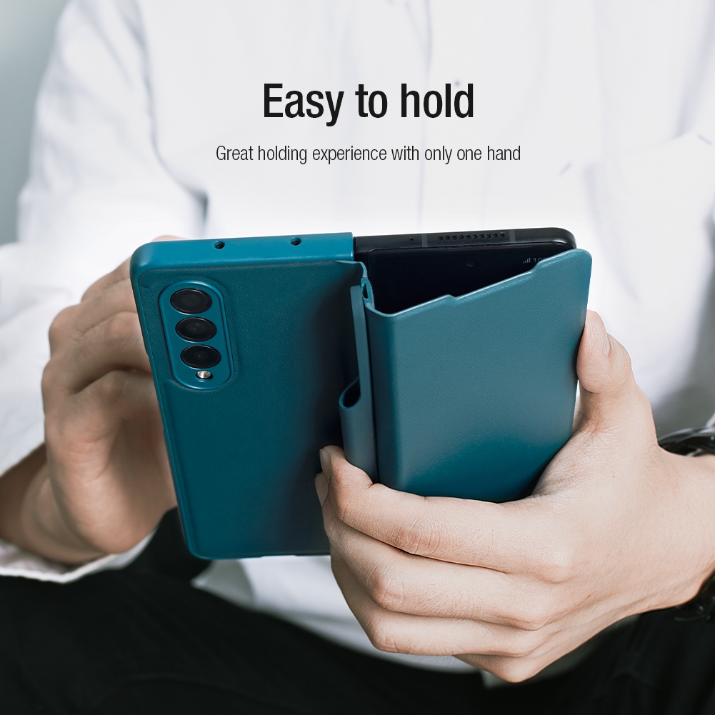 Bao da điện thoại NILLKIN nắp lật bảo vệ 360 độ cho Samsung Galaxy Z Fold 3 5G / W22