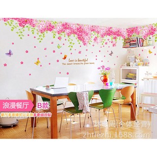 Tranh DECAL len trần hoa Đào