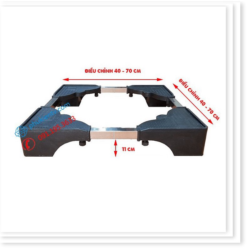 Chân Kệ Kê Máy Giặt Tủ Lạnh Đa Năng - Chân Đế Máy Sấy, Máy Rửa Bát Bê Tông Siêu Dày Chịu Tải 400 Kg