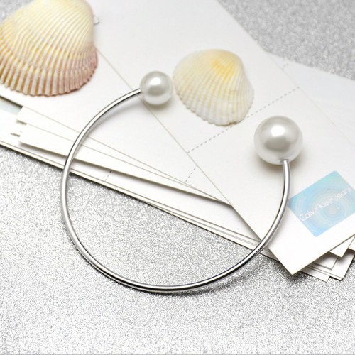 Vòng Tay 2 Hạt Bẹt Titan Ko Đen TT 3274