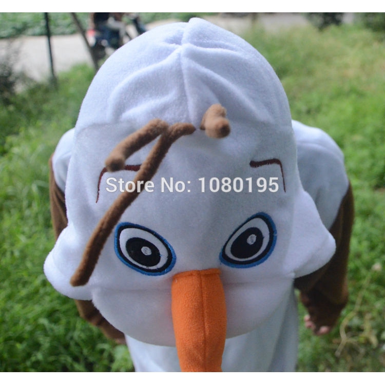 Anime Olaf snowman Costume Pajamas Cosplay Kids Boys Girls White jumpsuit Adult Christmas Xmas Party Dress