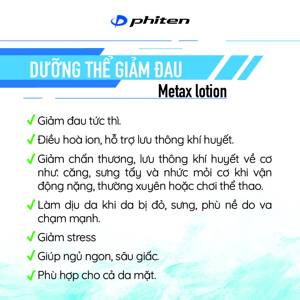 Dưỡng thể giảm đau Phiten metax lotion gói dùng thử 1.5ml EY180010