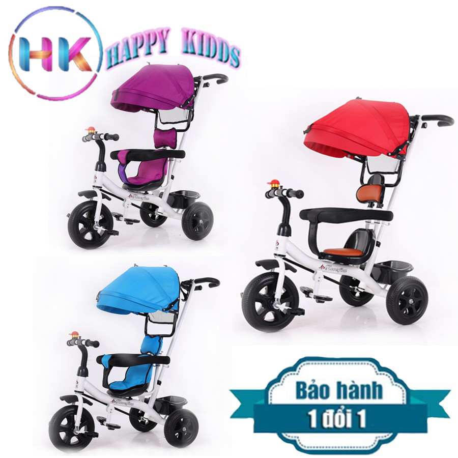 Xe Đẩy Trẻ Em - Kiêm Xe Đạp có mái che, chỗ để đồ, tay đẩy Cao Cấp