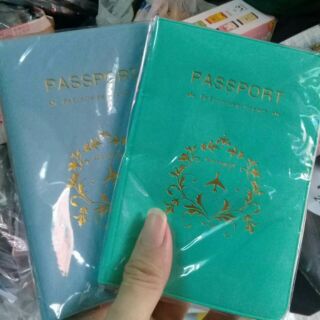 Combo 2 ví passport du lịch màu xanh