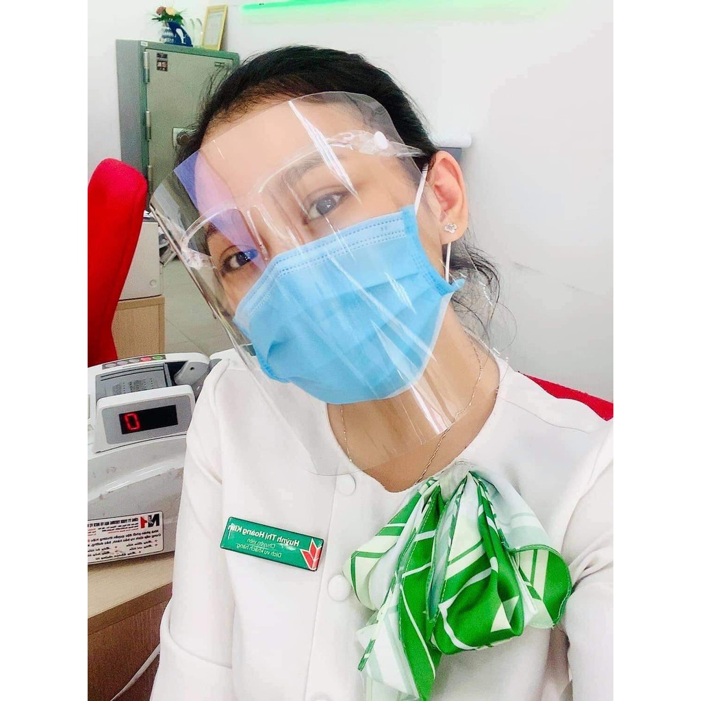 Combo 3 chiếc kính chắn giọt bắn chống dị.ch có gọng gương, an toàn, dễ sử dụng - màn chắn y tế