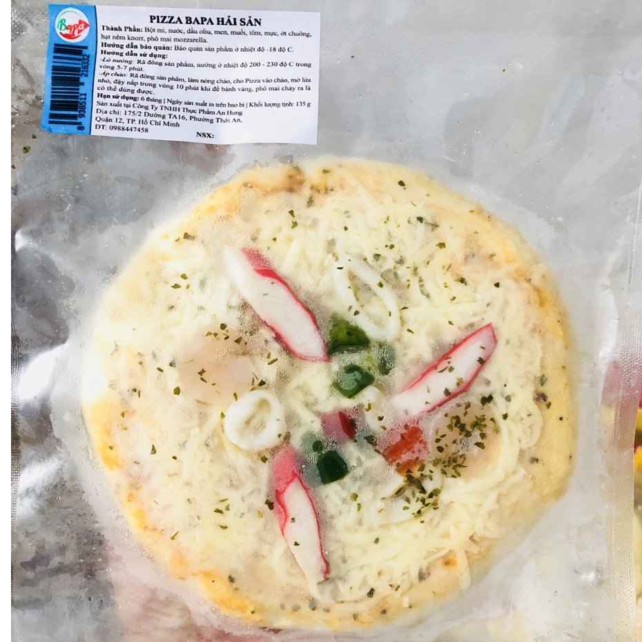 Bánh pizza Hải Sản size 16cm (chế biến sẵn)