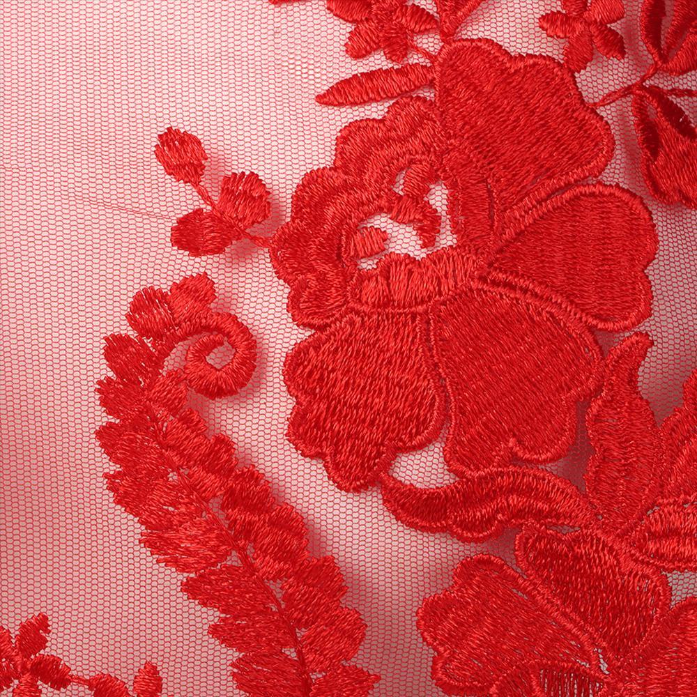 Vải Ren Polyester Thêu Hoa Thủ Công Phụ Kiện May Cổ Áo Sau Lưng Cho Cô Dâu