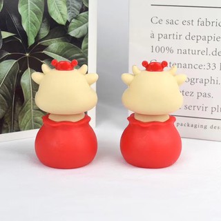 Combo 2 Trâu Tài Lộc trang trí bánh