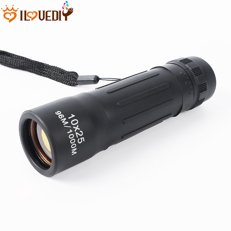 1 ống nhòm 10x25 mini chống nước thu phóng được cho săn bắn và trẻ em