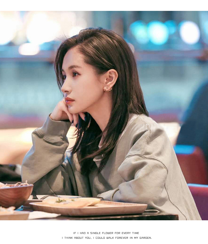 Khuyên tai hình hạt đậu tròn duyên dáng hợp thời trang dành cho nữ 2023