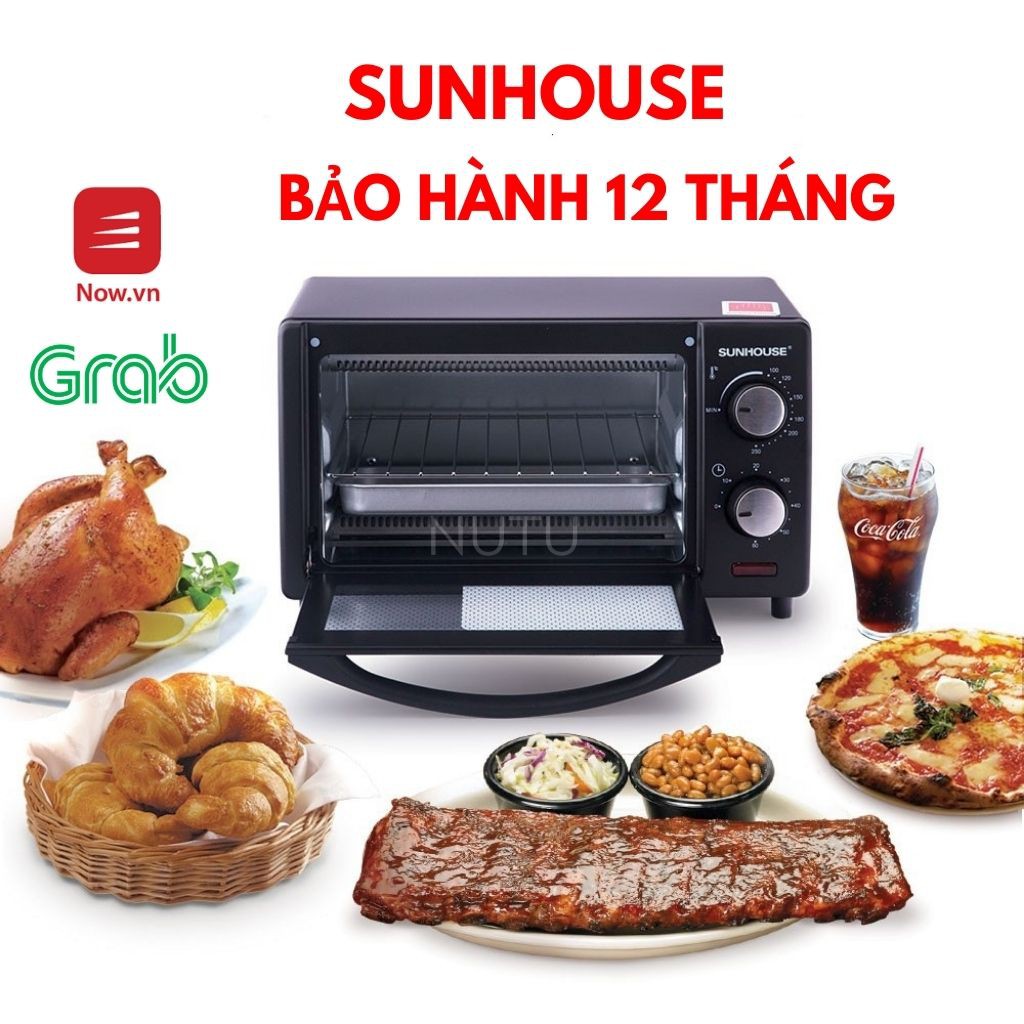 Lò Nướng Điện Sunhouse, Lò Vi Sóng 10L Chính Hãng Bảo Hành 12 Tháng