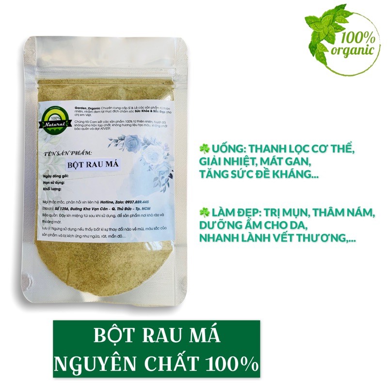 BỘT RAU MÁ NGUYÊN CHẤT 100% ORGANIC [ UỐNG -LÀM ĐẸP]