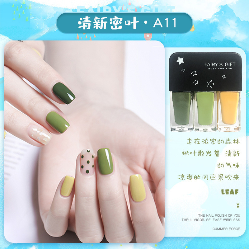 Set 3 món nhũ sơn móng tay Fairys Gift dễ thương nail nhiều màu