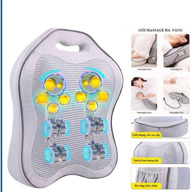 Máy Mát Xa Cổ Vai Gáy, Gối Massage Hồng Ngoại, Máy Massage Lưng Beame Bm-v56