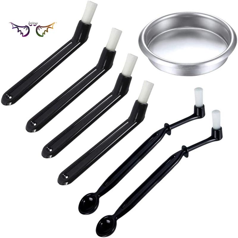 Set 7 Dụng Cụ Vệ Sinh Máy Pha Cà Phê Bằng Kim Loại 58mm Kèm Muỗng