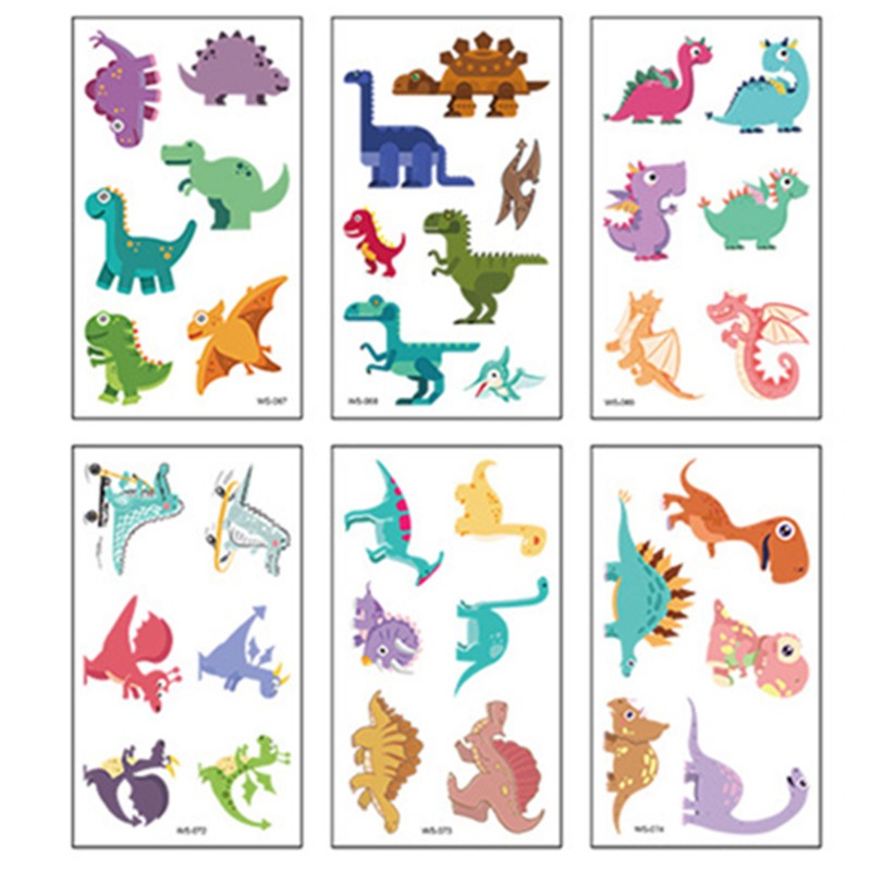 KING 10 Sheets Temporary Animal Tattoos for Kids Gift Children Jungle Zoo Theme Party Supply