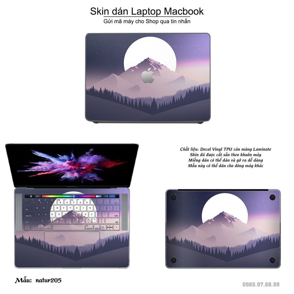 Skin dán Macbook mẫu thiên nhiên (đã cắt sẵn, inbox mã máy cho shop)