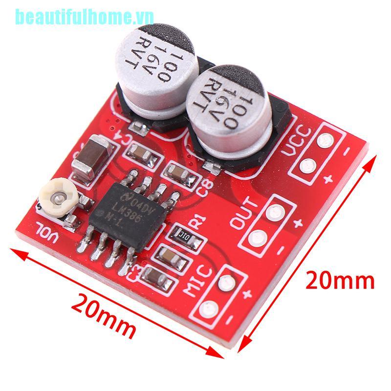 Bảng Mạch Khuếch Đại Âm Thanh Micro Dc 5v-12v Lm386 200 Lần