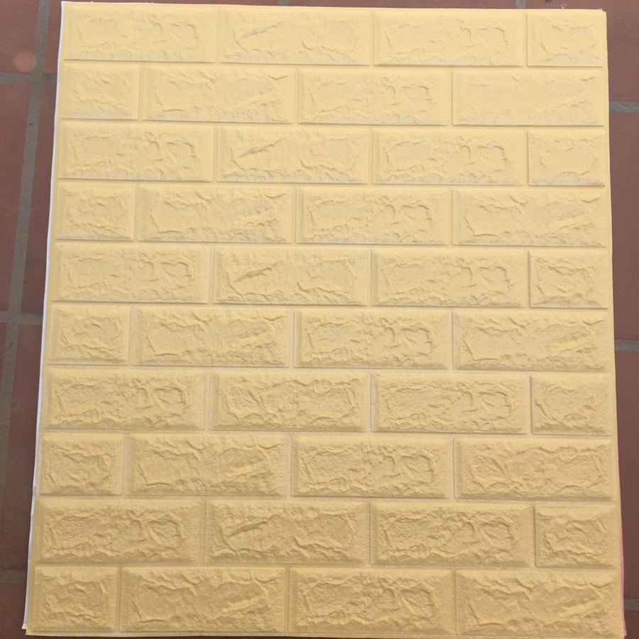 Bộ xốp dán tường 3D giả gạch khổ lớn 70 x 77 dày 5mm chống nóng tiêu âm chống ẩm mốc - Có video thực tế