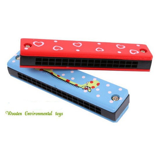 Kèn Harmonica 16 Lỗ Bằng Gỗ Cho Bé