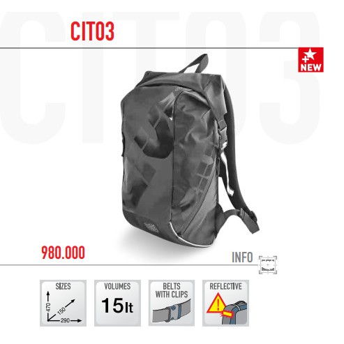 Balo laptop chống nước Givi CIT03, balo chống nước, ba lô givi