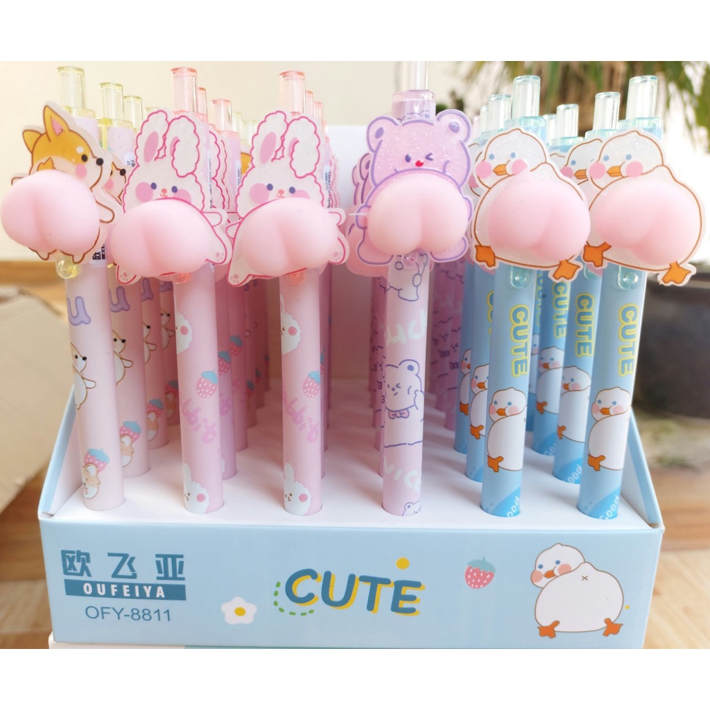 Bút chì bấm 0.5mm gắn charm mông đào - màu ngẫu nhiên