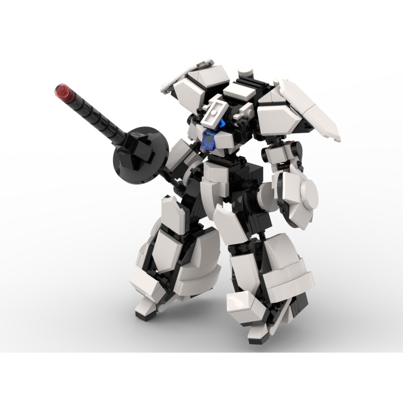 Đồ chơi lắp ráp mech moc Steel White
