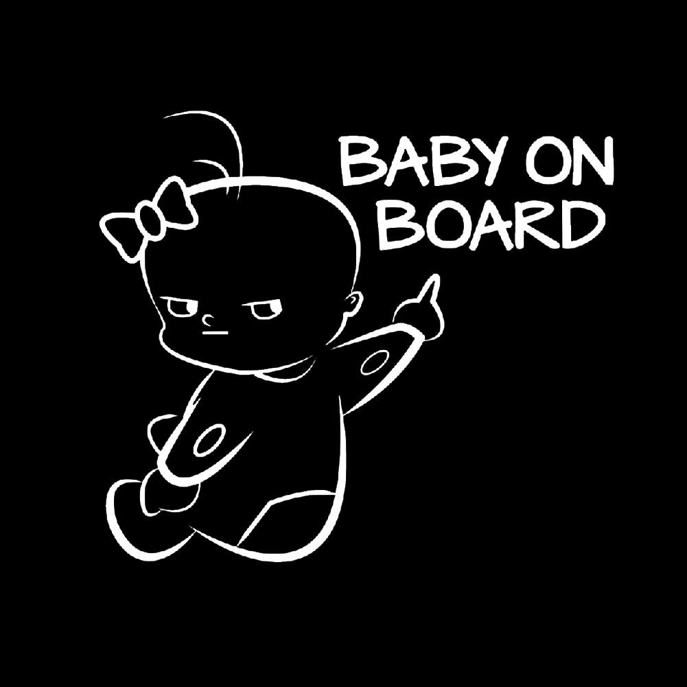 Decal dán xe hơi chữ Baby On Board dễ thương