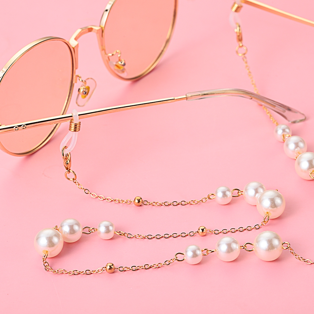 Dây đeo kính đính ngọc trai thời trang cho nam &amp; nữ