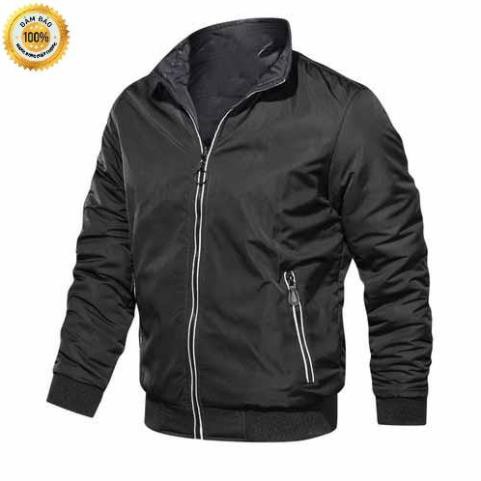 Áo khoác dù 2 lớp cao cấp cổ đứng chống thấm nước phối viền dạ quang, túi khóa TTGShcm Fashion GB199 - GB199
